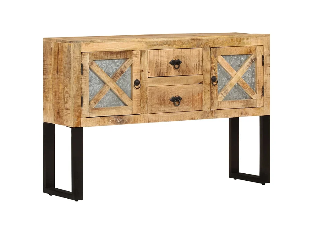 Credenza 110x30x74 cm in Legno di Mango Grezzo