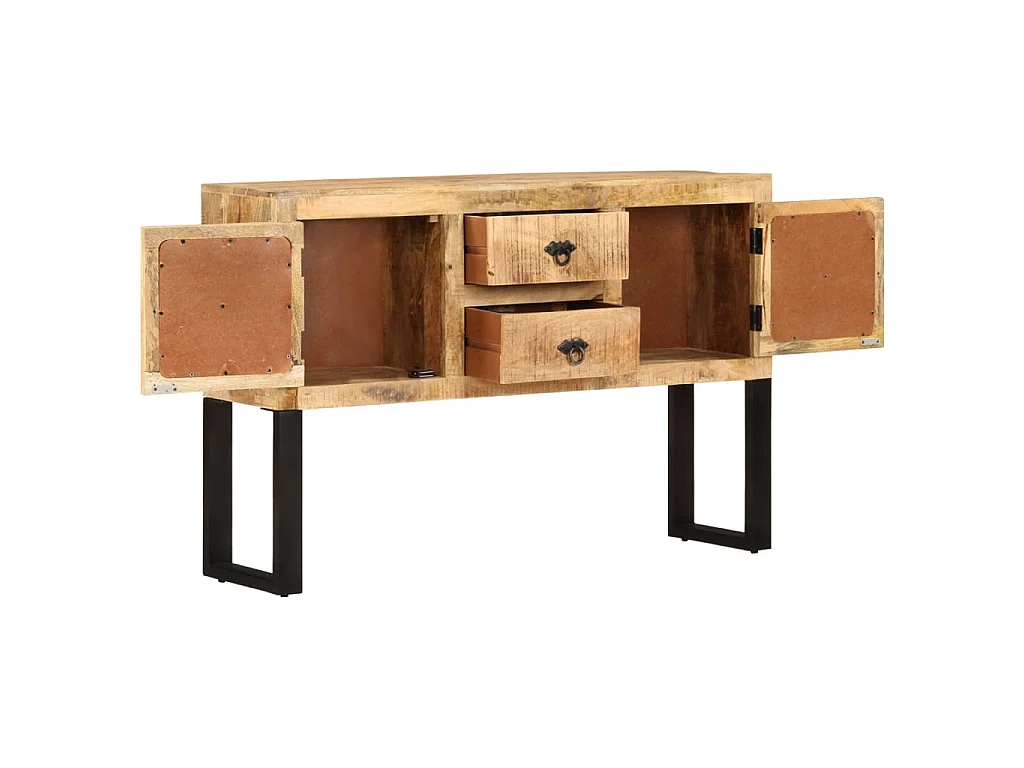 Credenza 110x30x74 cm in Legno di Mango Grezzo