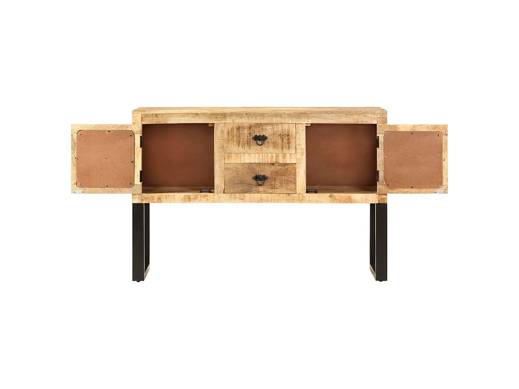 Credenza 110x30x74 cm in Legno di Mango Grezzo