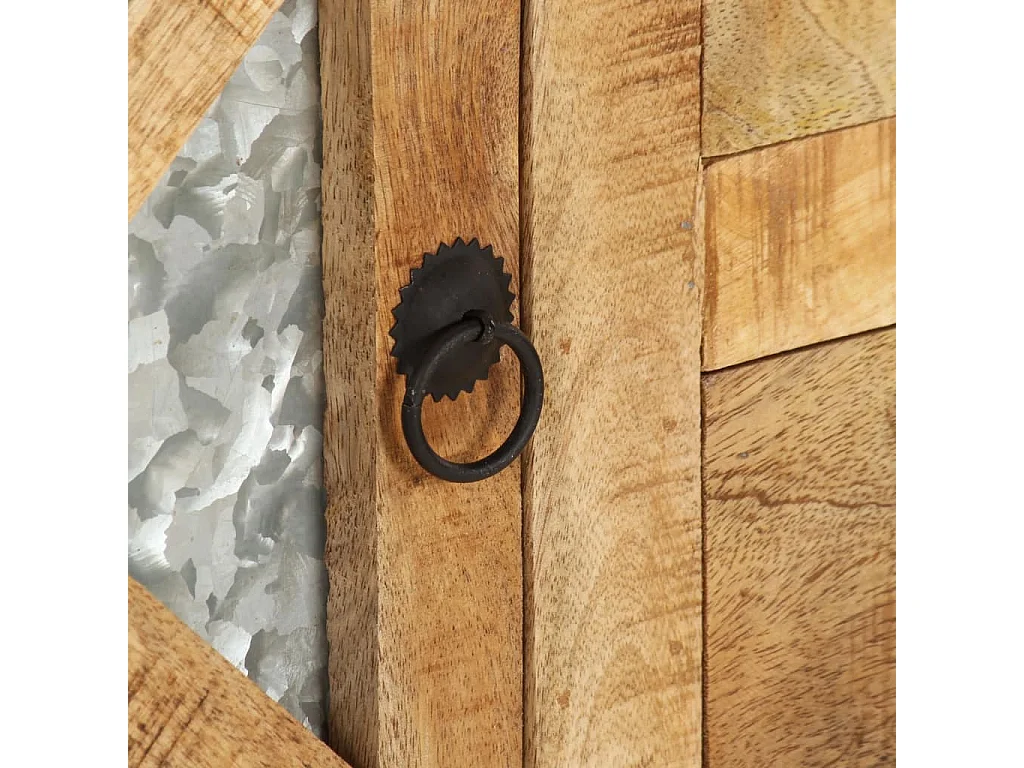 Credenza 110x30x74 cm in Legno di Mango Grezzo