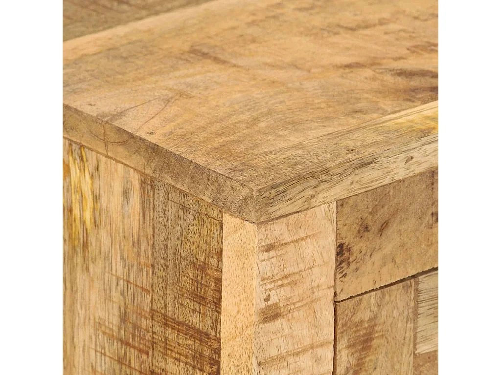 Credenza 110x30x74 cm in Legno di Mango Grezzo