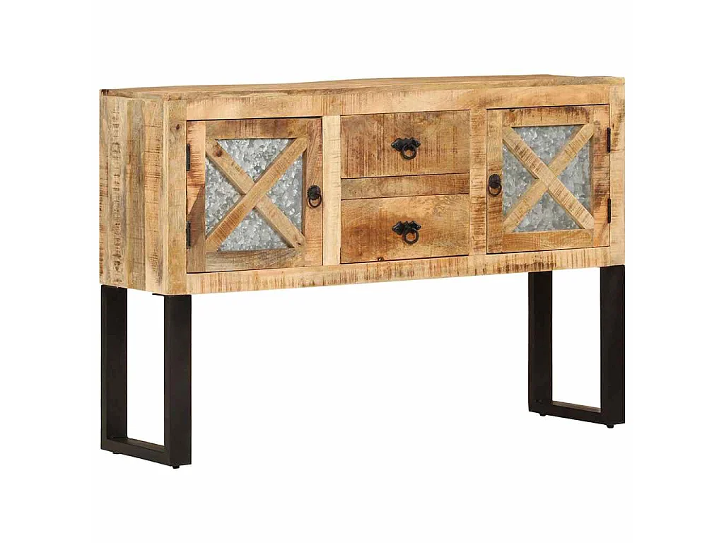 Buffet 110x30x74 cm Bois de manguier brut