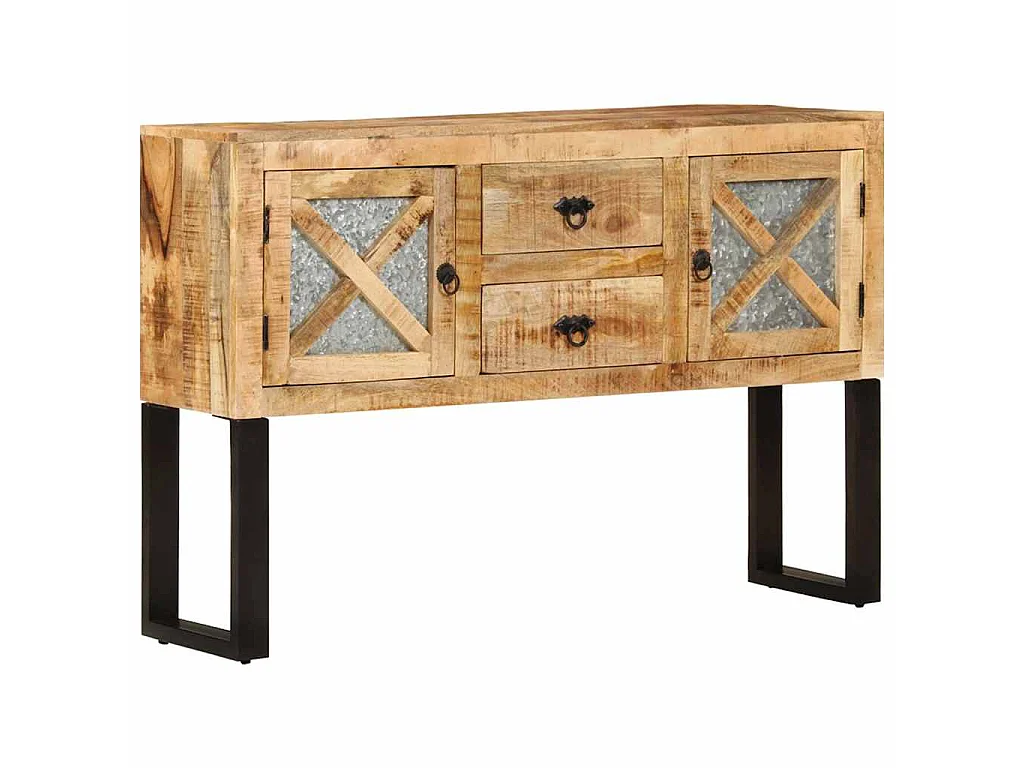 Buffet 110x30x74 cm Bois de manguier brut