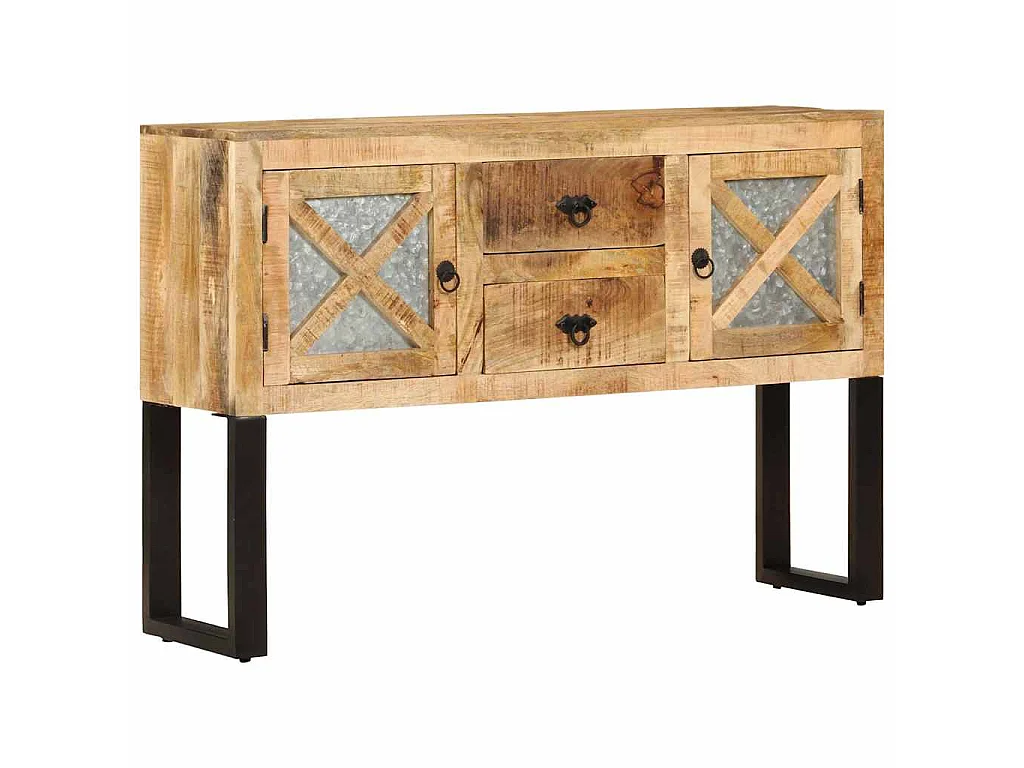 Buffet 110x30x74 cm Bois de manguier brut