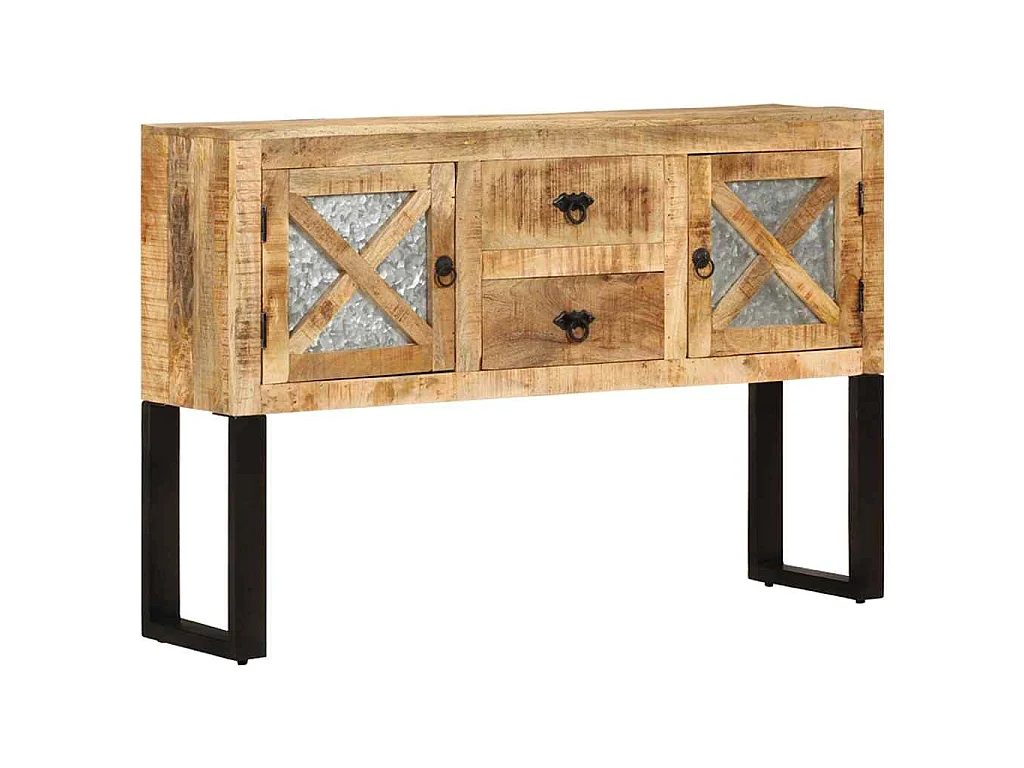Buffet 110x30x74 cm Bois de manguier brut