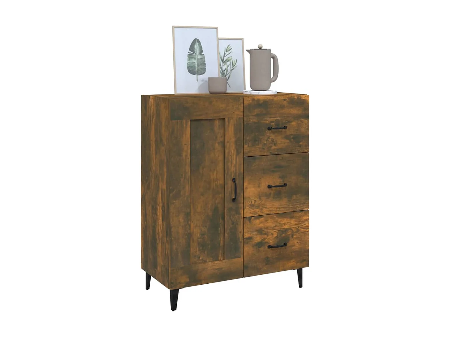 Buffet Chêne fumé 69,5x34x90 cm Bois d'ingénierie
