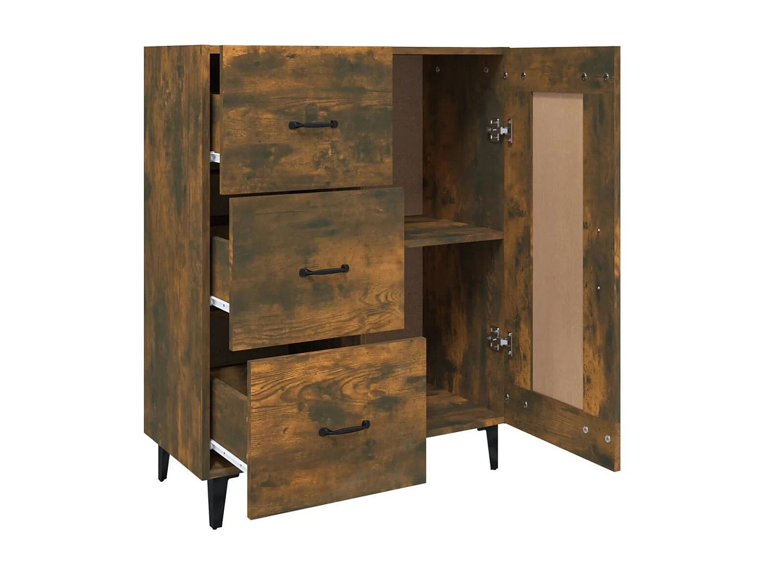 Buffet Chêne fumé 69,5x34x90 cm Bois d'ingénierie