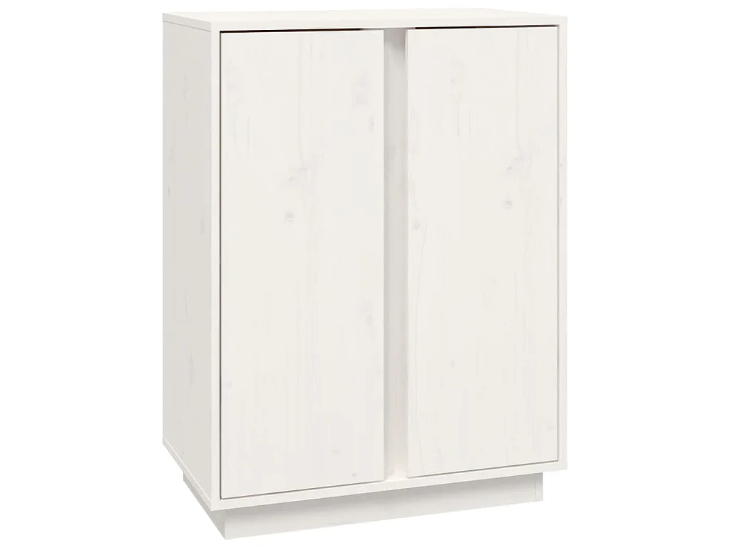 Buffet Blanc 60x35x80 cm Bois massif de pin