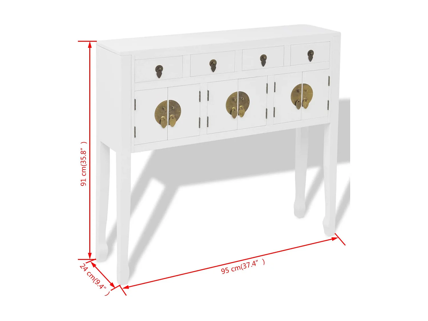 Sideboard Chinesischer Stil Massivholz Weiß