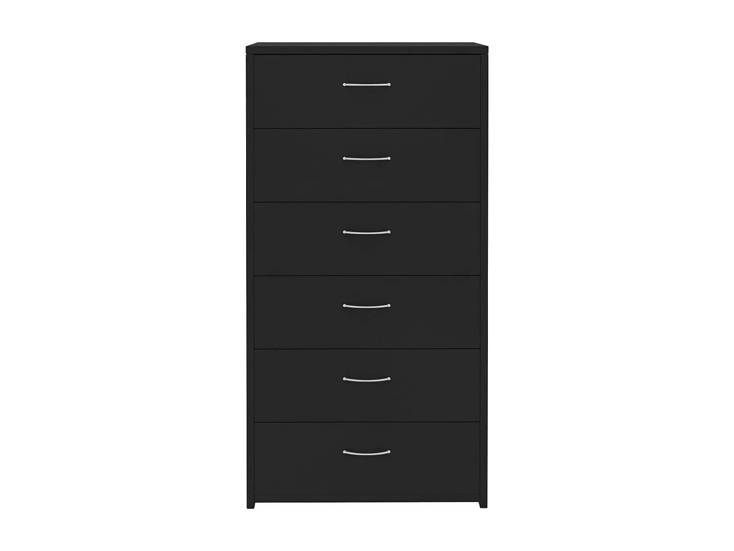 Sideboard mit 6 Schubladen Schwarz 50x34x96 cm Holzwerkstoff