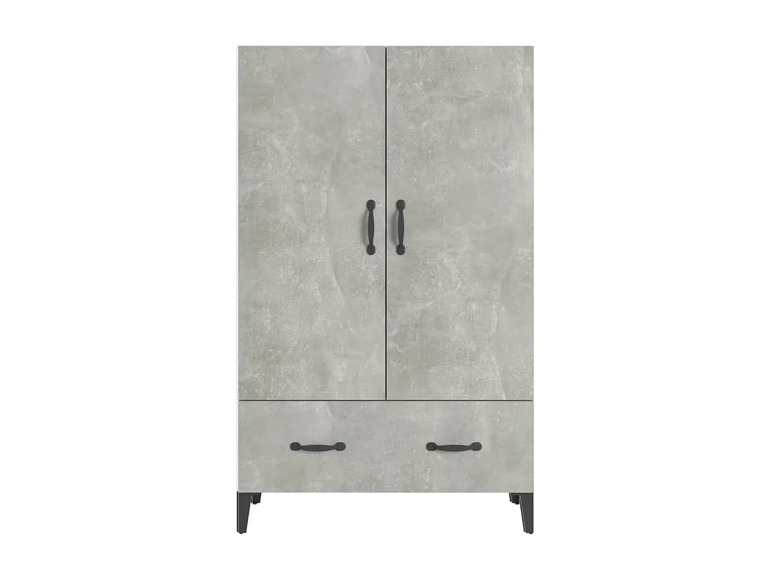 Buffet haut Gris béton 70x31x115 cm Bois d'ingénierie