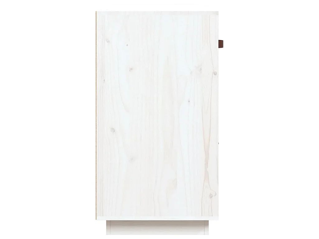 Buffet Blanc 100x40x75 cm Bois massif de pin