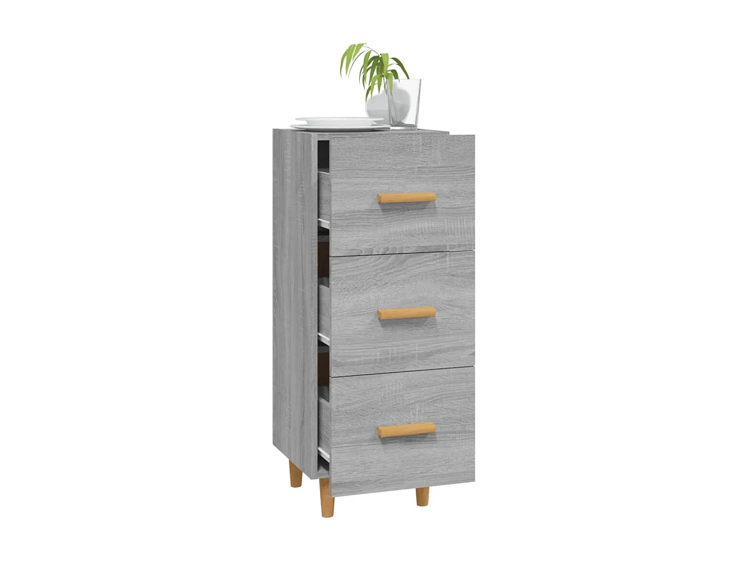 Buffet Sonoma gris 34,5x34x90 cm Bois d'ingénierie