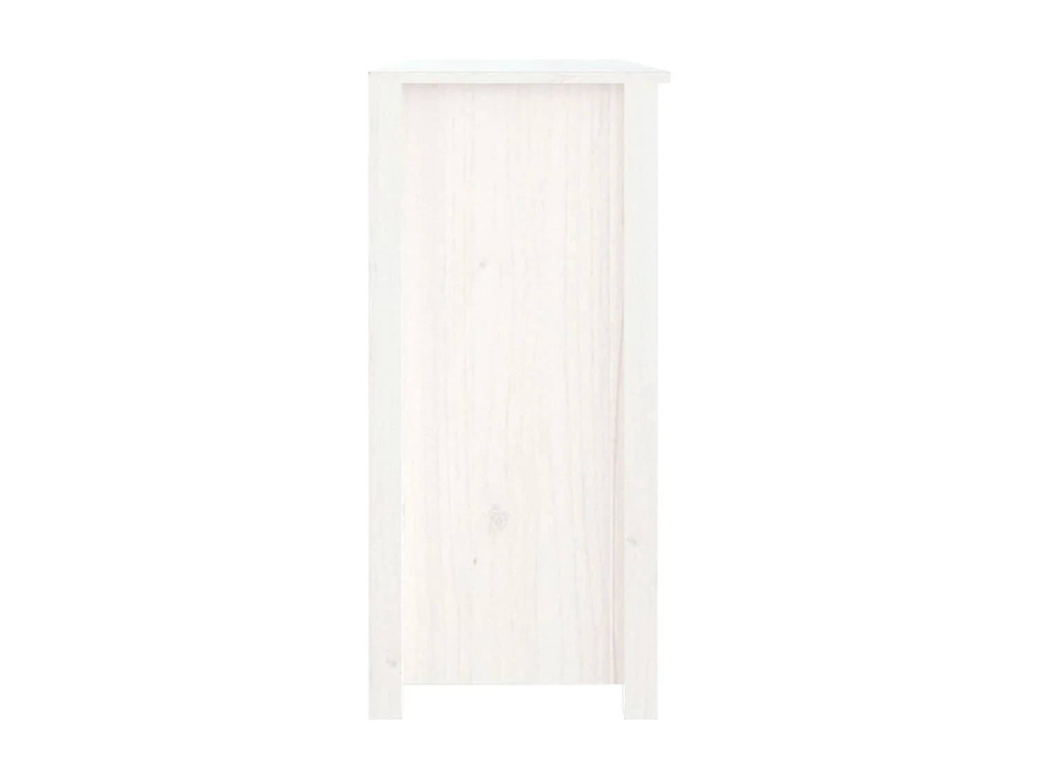Buffet Blanc 100x35x74 cm Bois massif de pin