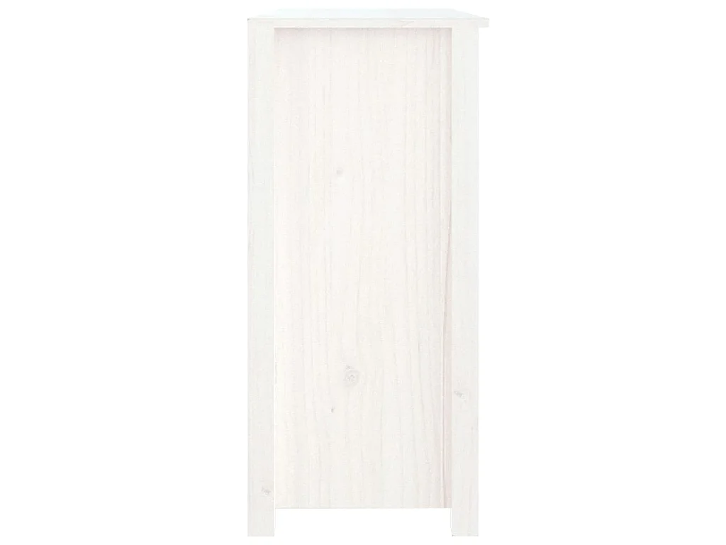 Sideboard Weiß 100x35x74 cm Massivholz Kiefer