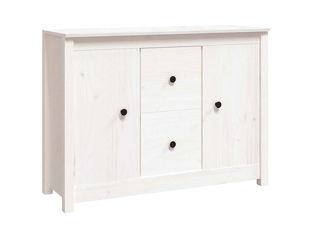 Aparador 100x35x74 cm madeira de pinho maciça branco