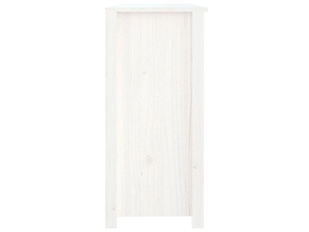 Aparador 100x35x74 cm madeira de pinho maciça branco