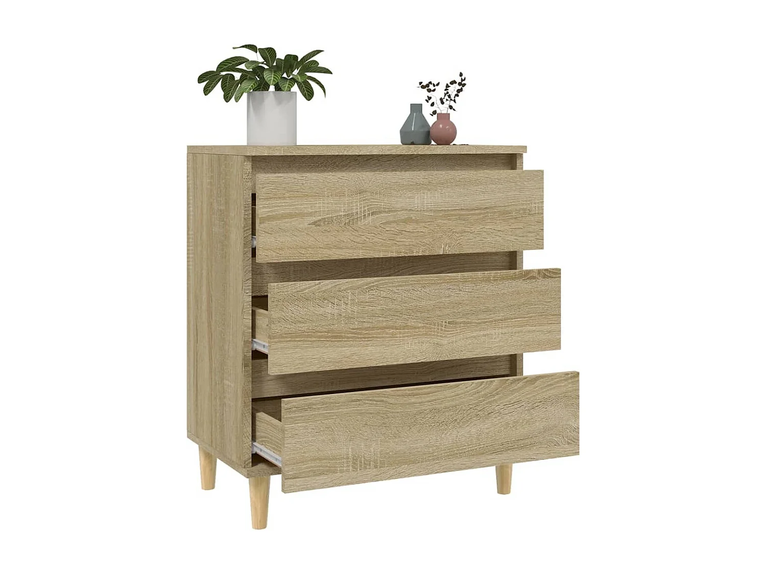 Aparador de madera contrachapada roble Sonoma 60x35x70 cm