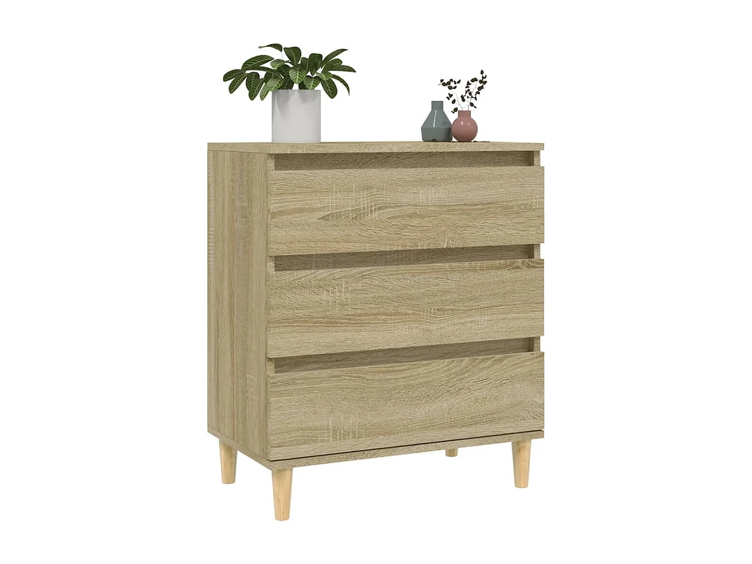 Dressoir 60x35x70 cm bewerkt hout sonoma eikenkleurig