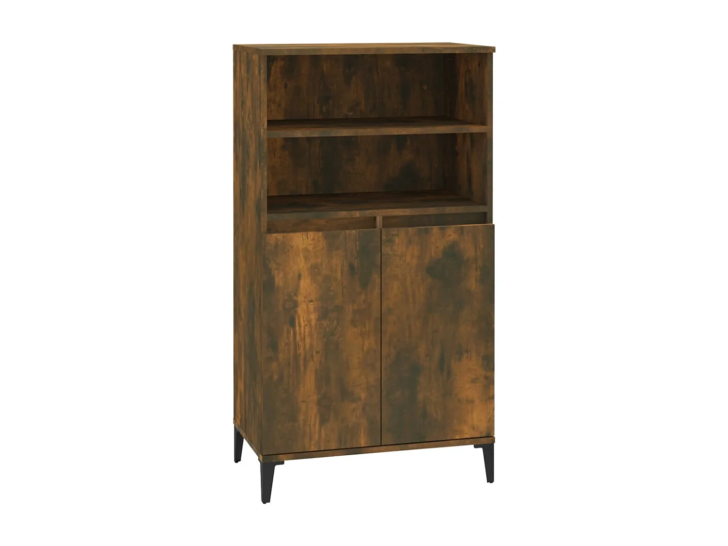 Buffet haut Chêne fumé 60x36x110 cm Bois d'ingénierie