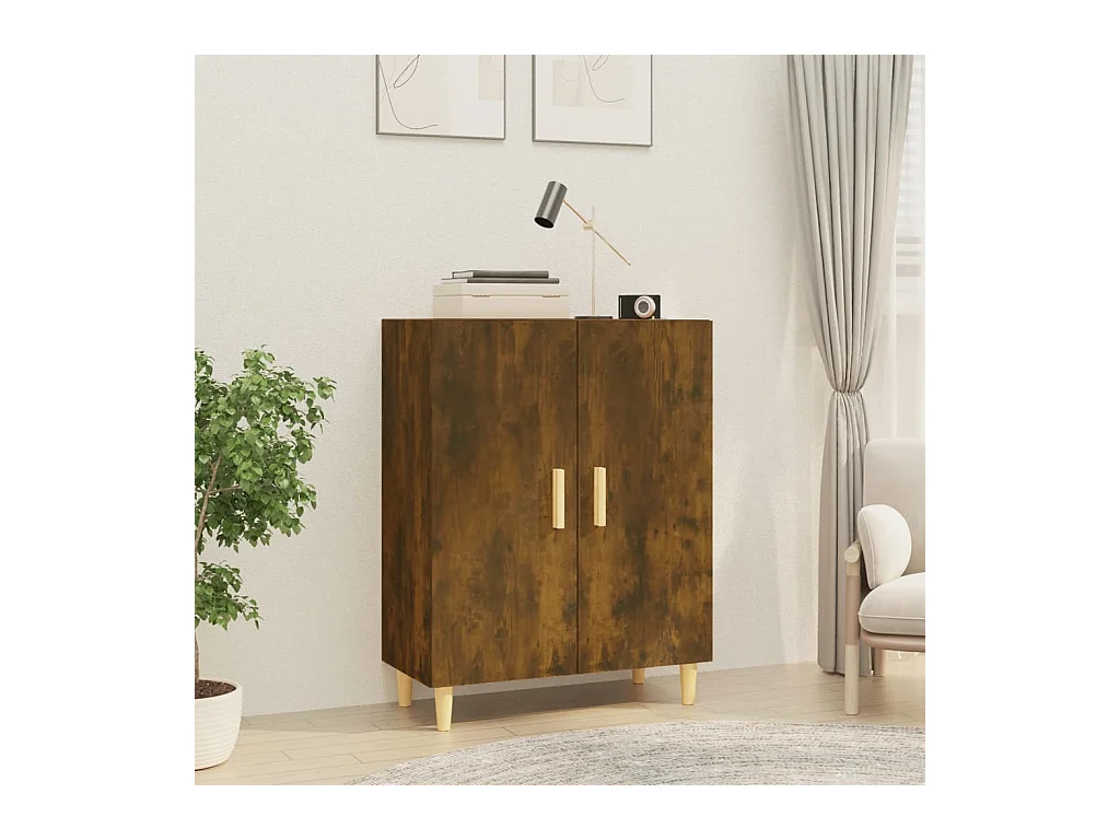 Buffet Chêne fumé 70x34x90 cm Bois d'ingénierie