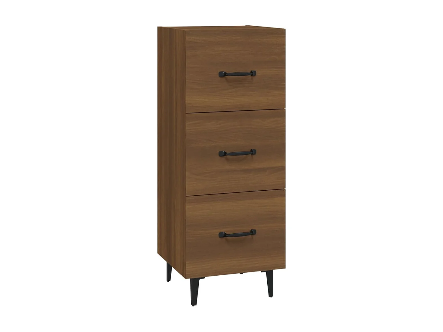 Credenza Rovere Marrone 34,5x34x90 cm in Legno Multistrato