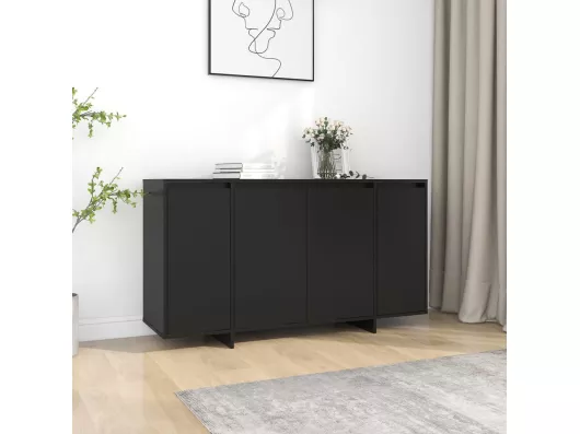 Kauf Unique Sideboard Schwarz 135x41x75 cm Holzwerkstoff