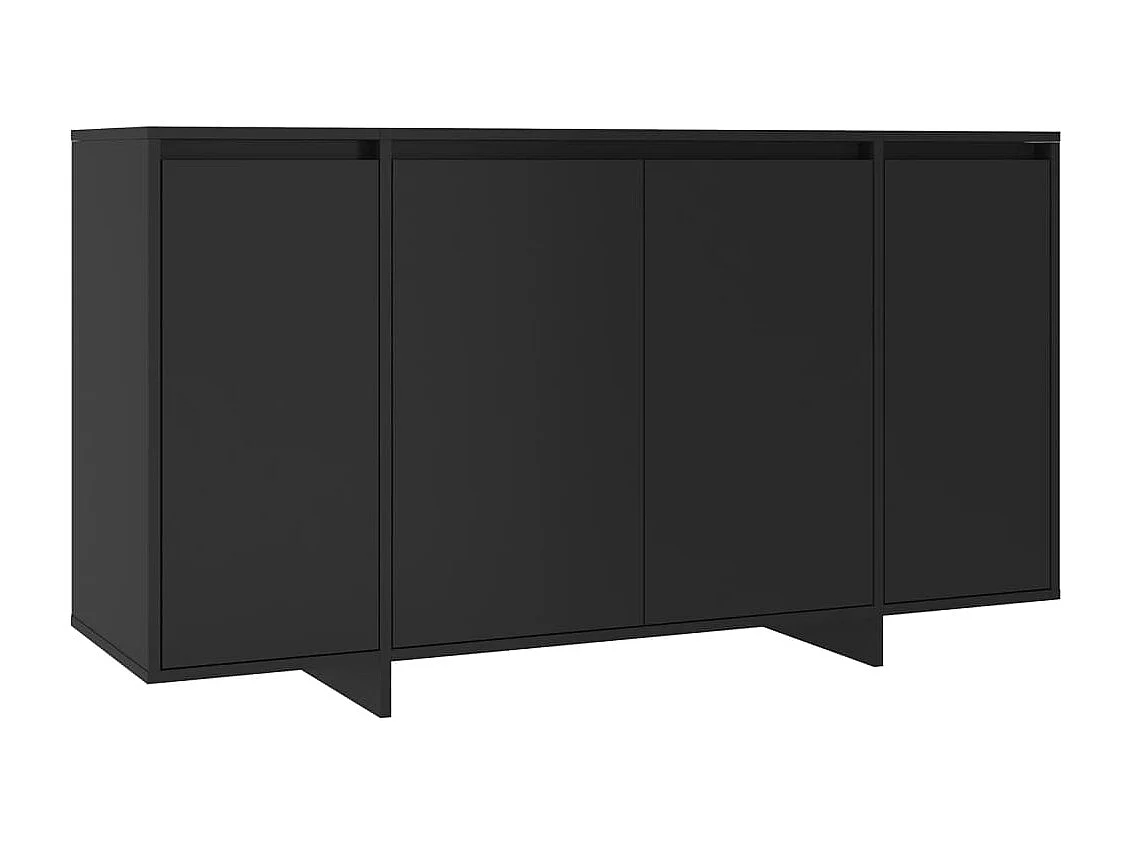 Buffet noir 135x41x75 cm bois d'ingénierie