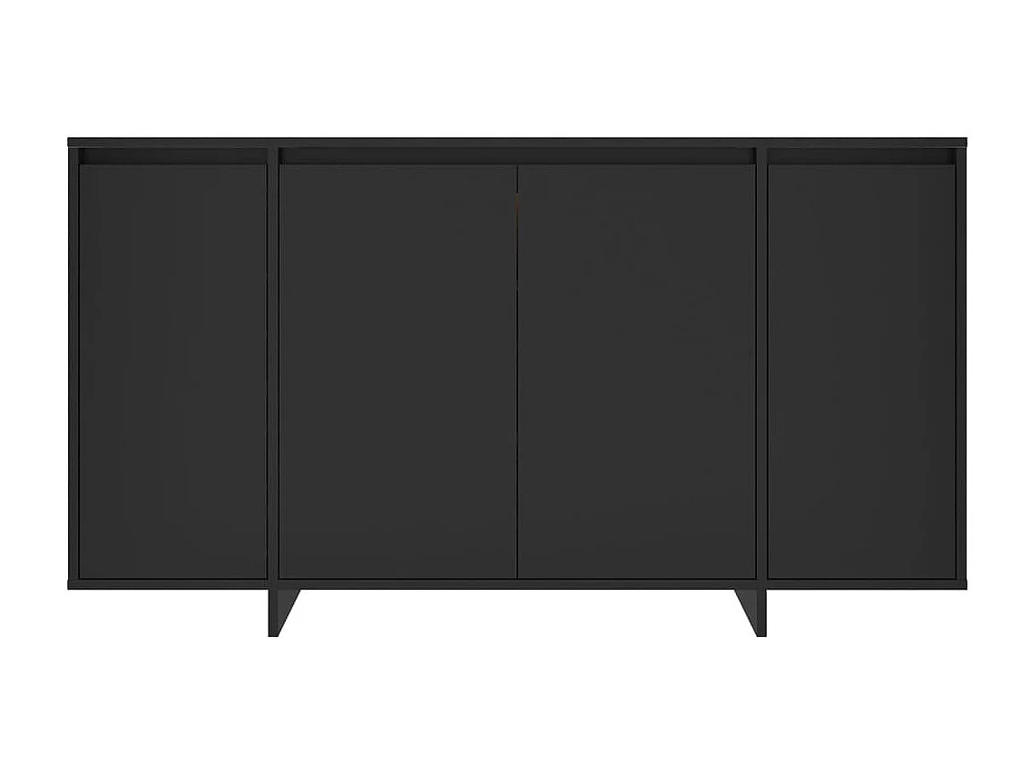 Buffet noir 135x41x75 cm bois d'ingénierie