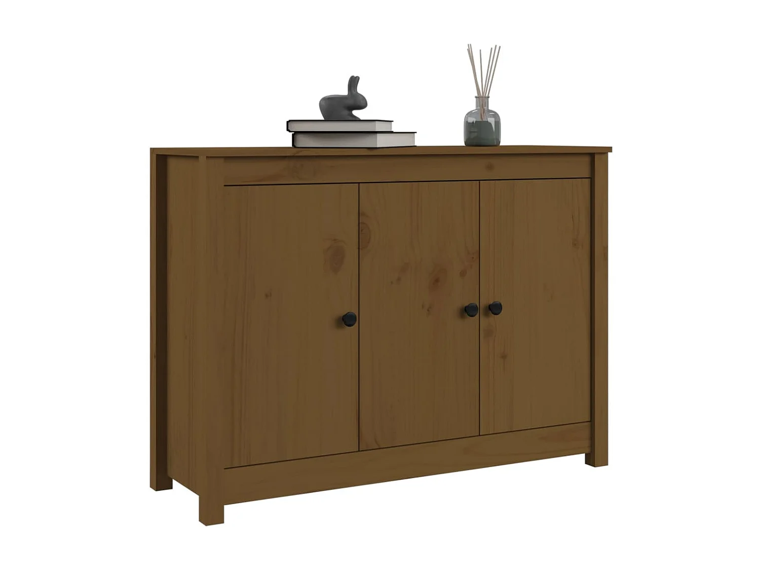 Credenza ambra 100x35x74 cm in Legno Massello di Pino