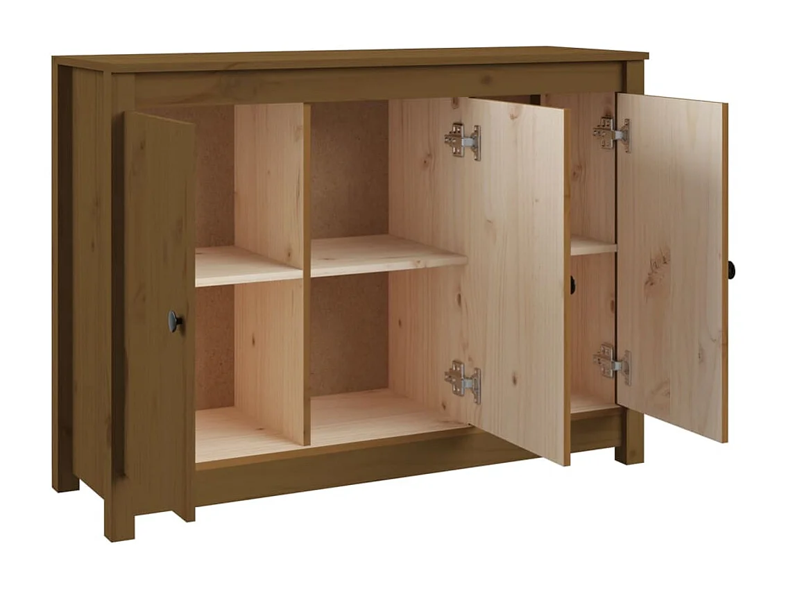 Credenza ambra 100x35x74 cm in Legno Massello di Pino