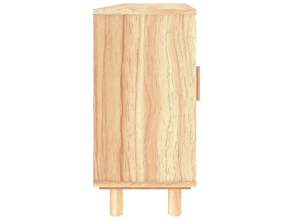 Aparador 105x30x60 cm pinho maciço/vime natural castanho