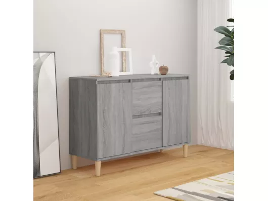 Kauf Unique Sideboard Grau Sonoma-Eiche 103,5x35x70 cm Holzwerkstoff