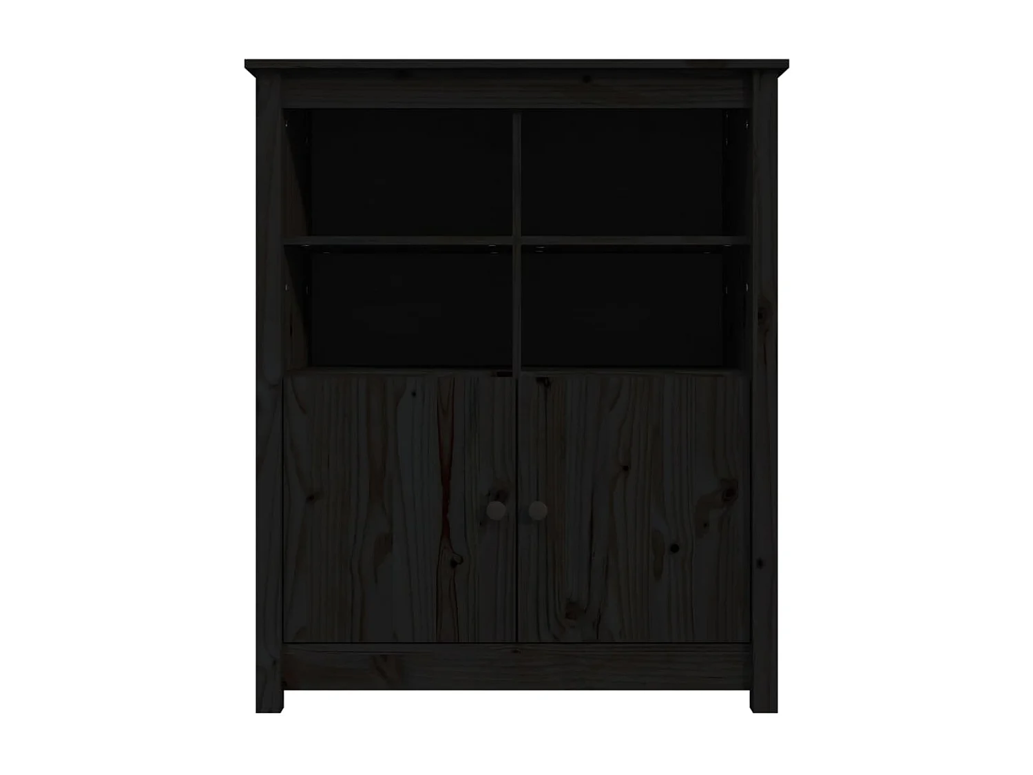 Dressoir 83x41,5x100 cm massief grenenhout zwart