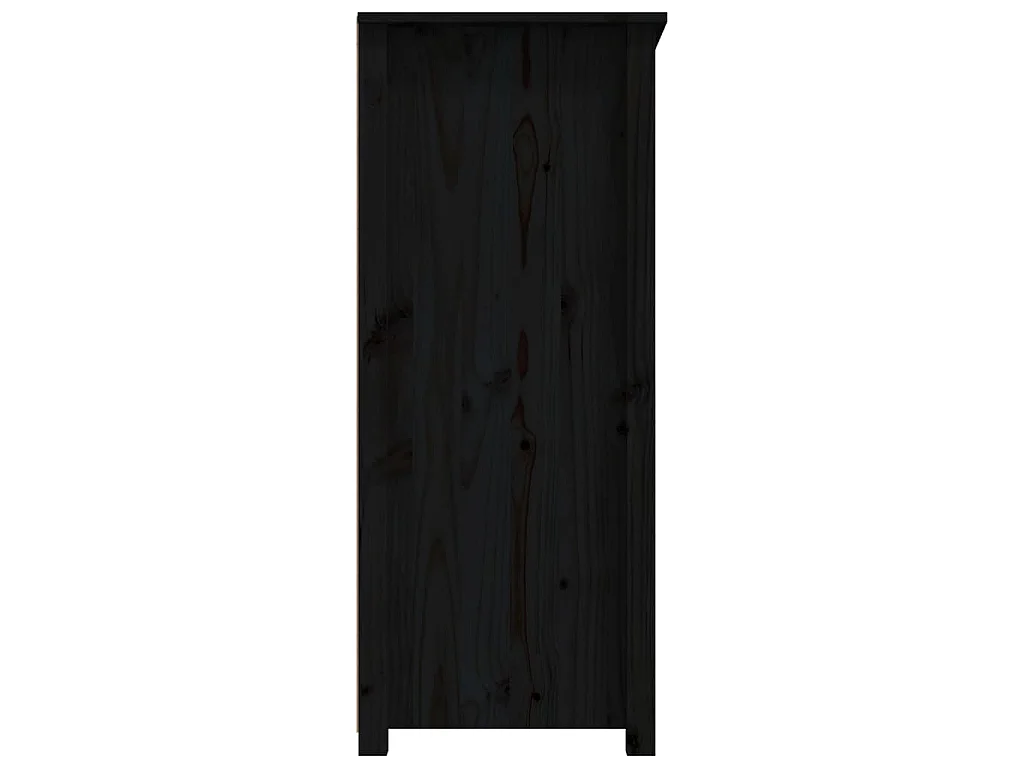 Sideboard Schwarz 83x41,5x100 cm Massivholz Kiefer