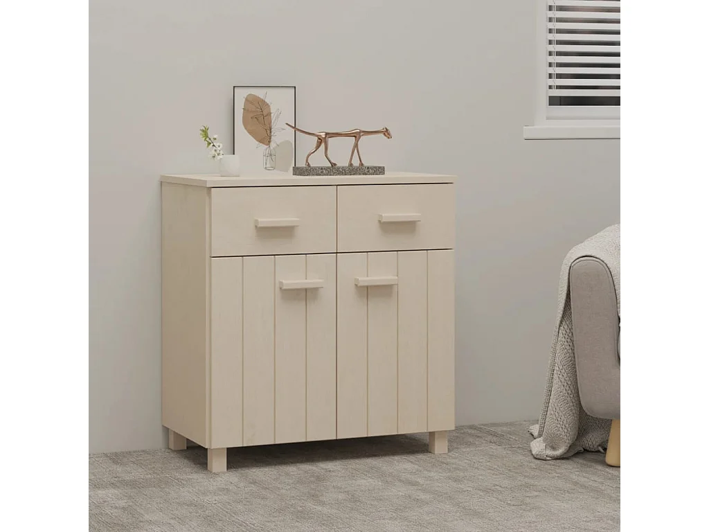 Credenza HAMAR ambra 79x40x80 cm in Legno Massello di Pino