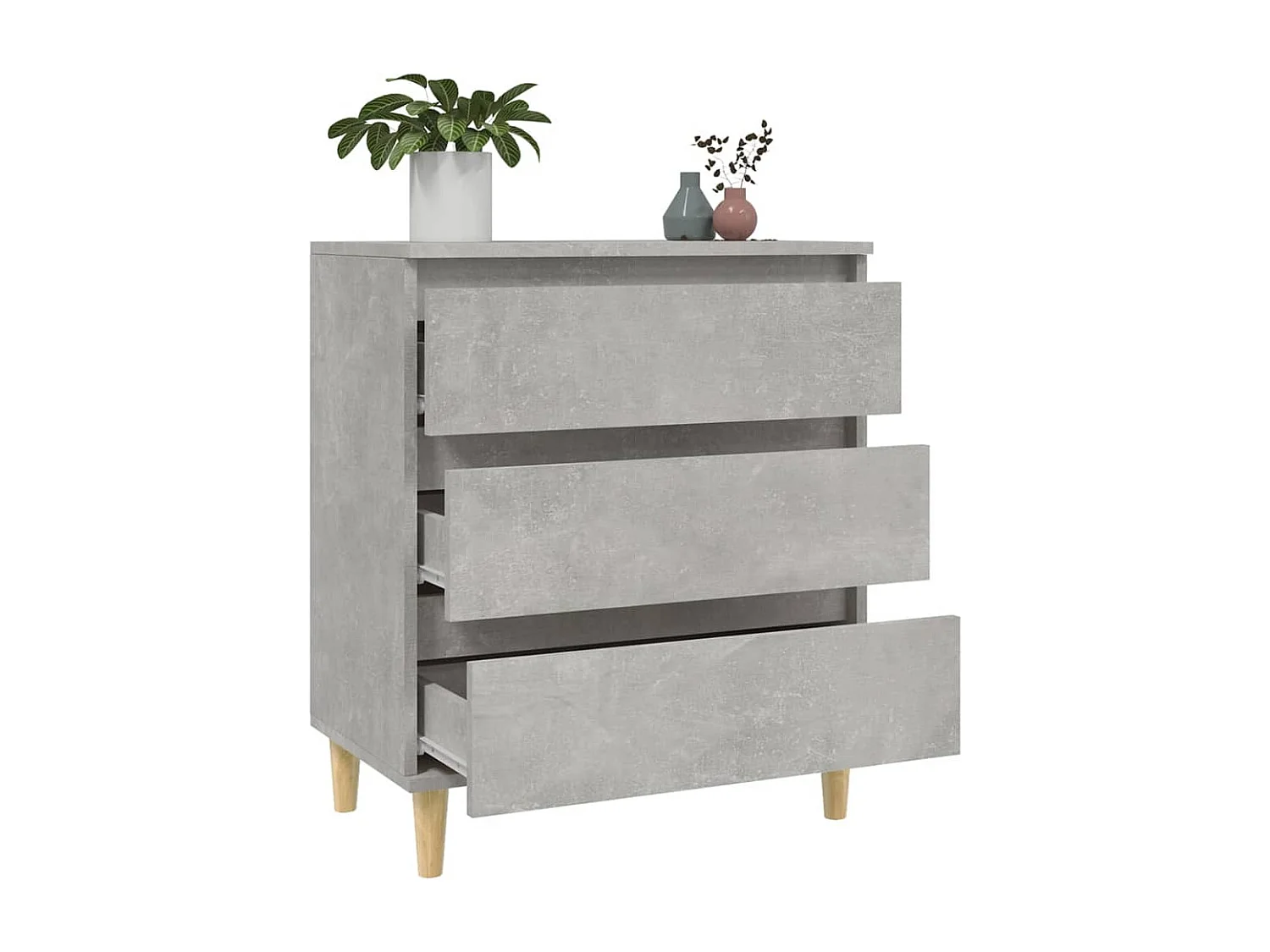 Buffet Gris béton 60x35x70 cm Bois d'ingénierie