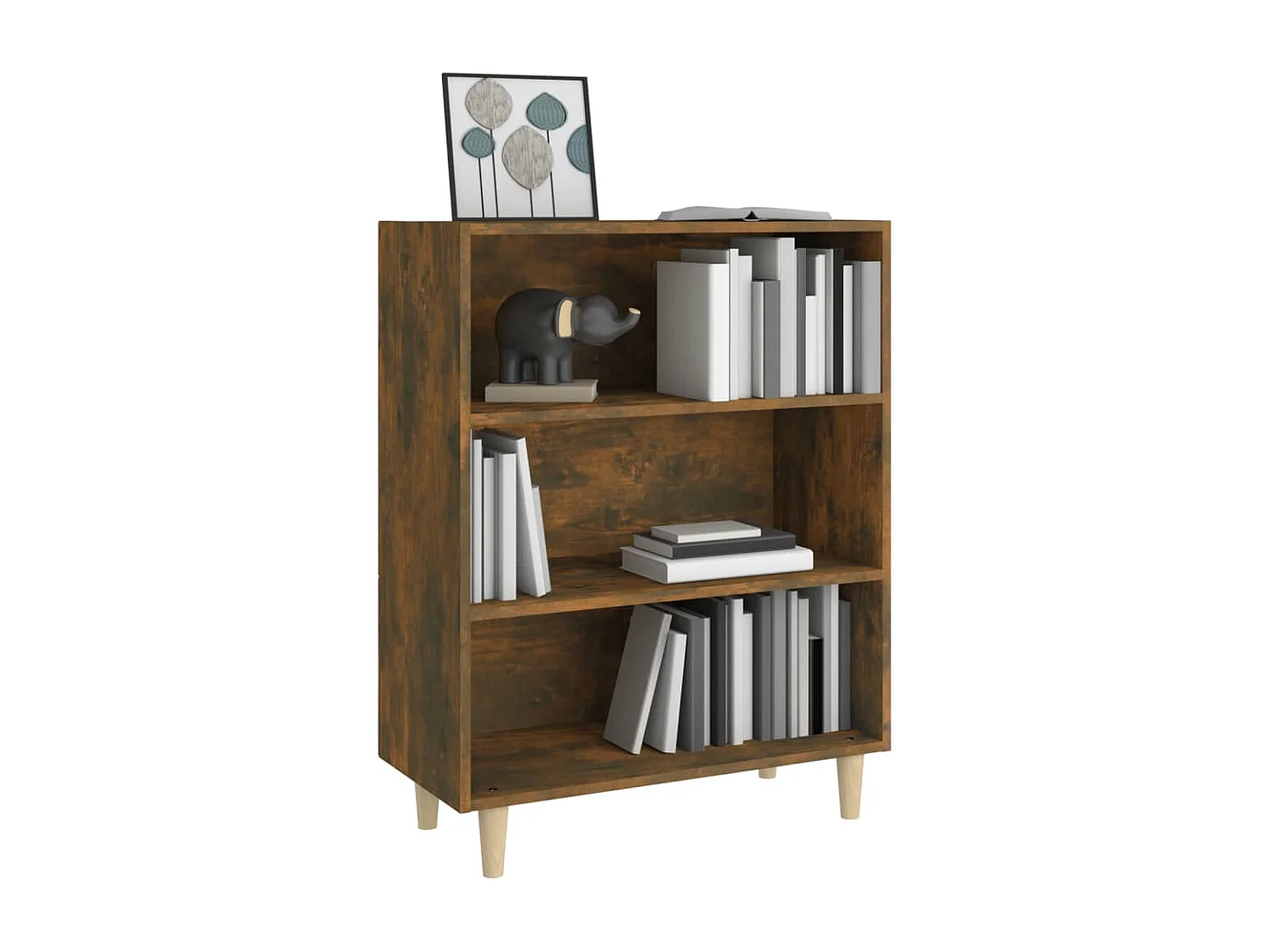 Buffet Chêne fumé 69,5x32,5x90 cm Bois d'ingénierie