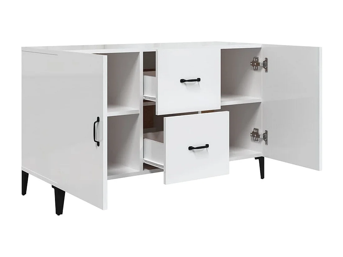 Sideboard Hochglanz-Weiß 100x36x60 cm Holzwerkstoff