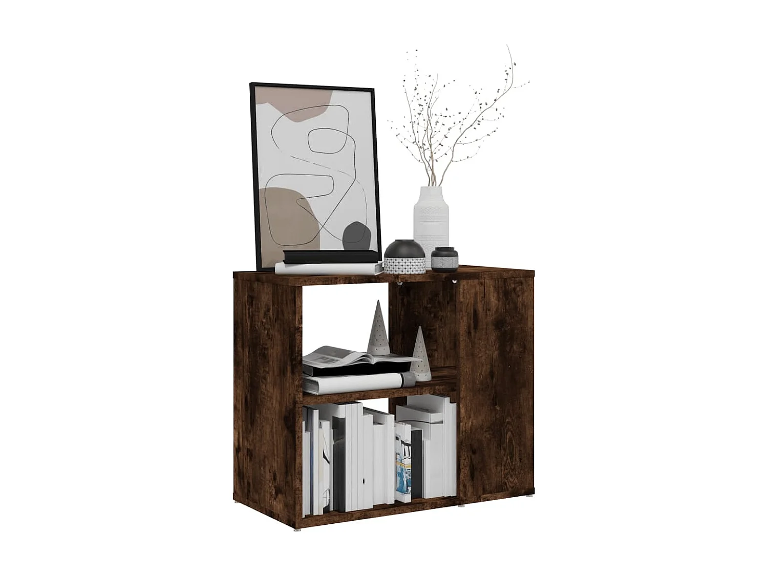 Armoire latérale Chêne fumé 60x30x50 cm Bois d'ingénierie