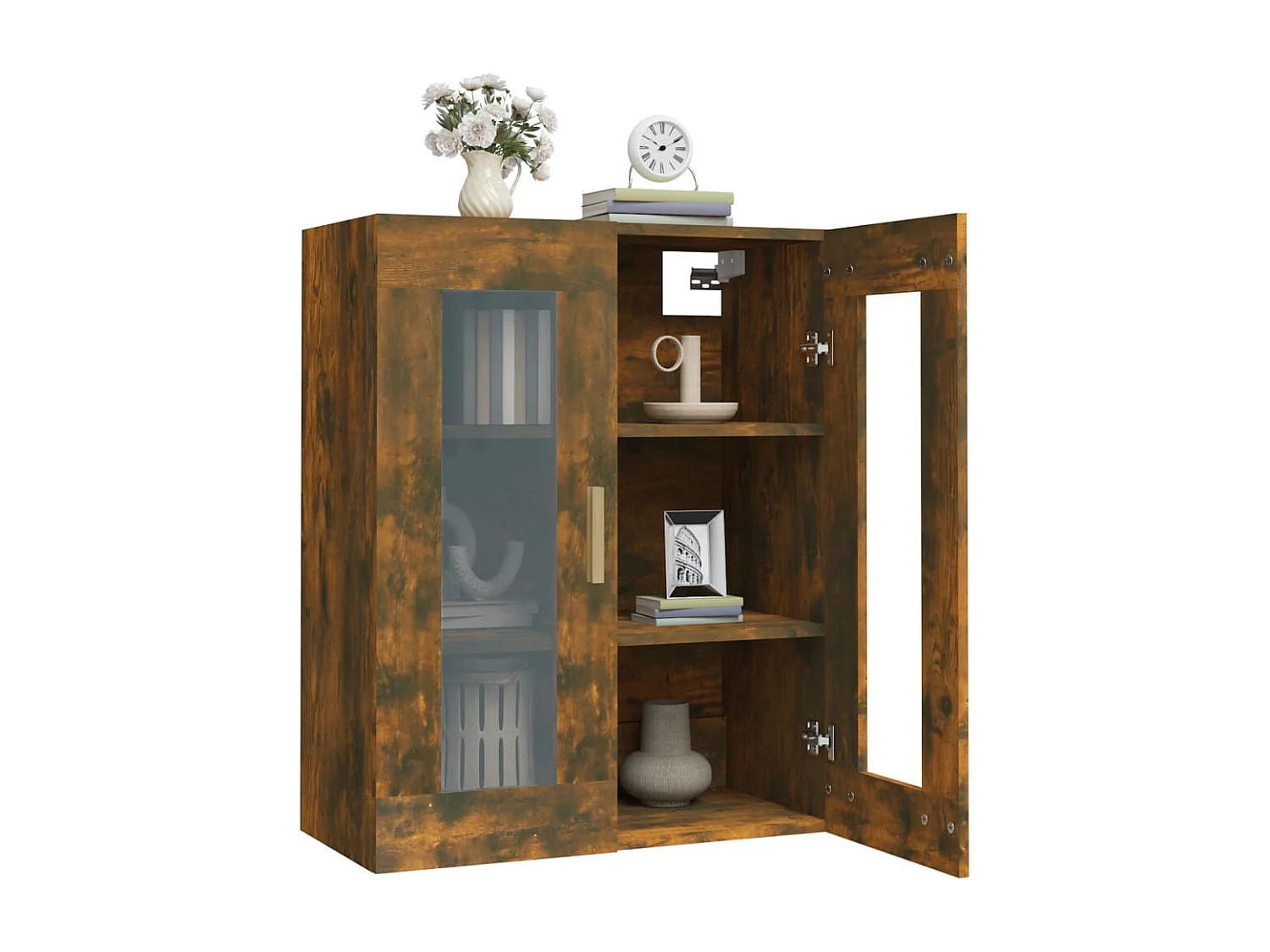 Armario colgante de pared roble ahumado 69,5x34x90 cm