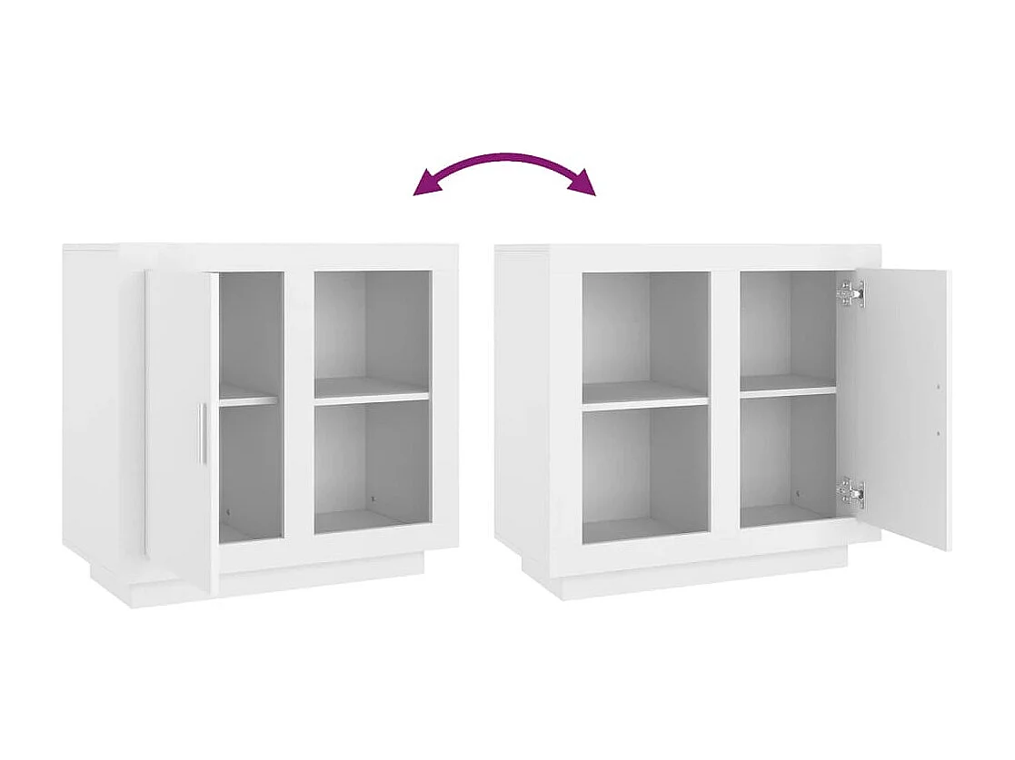 Dressoir 80x40x75 cm wit