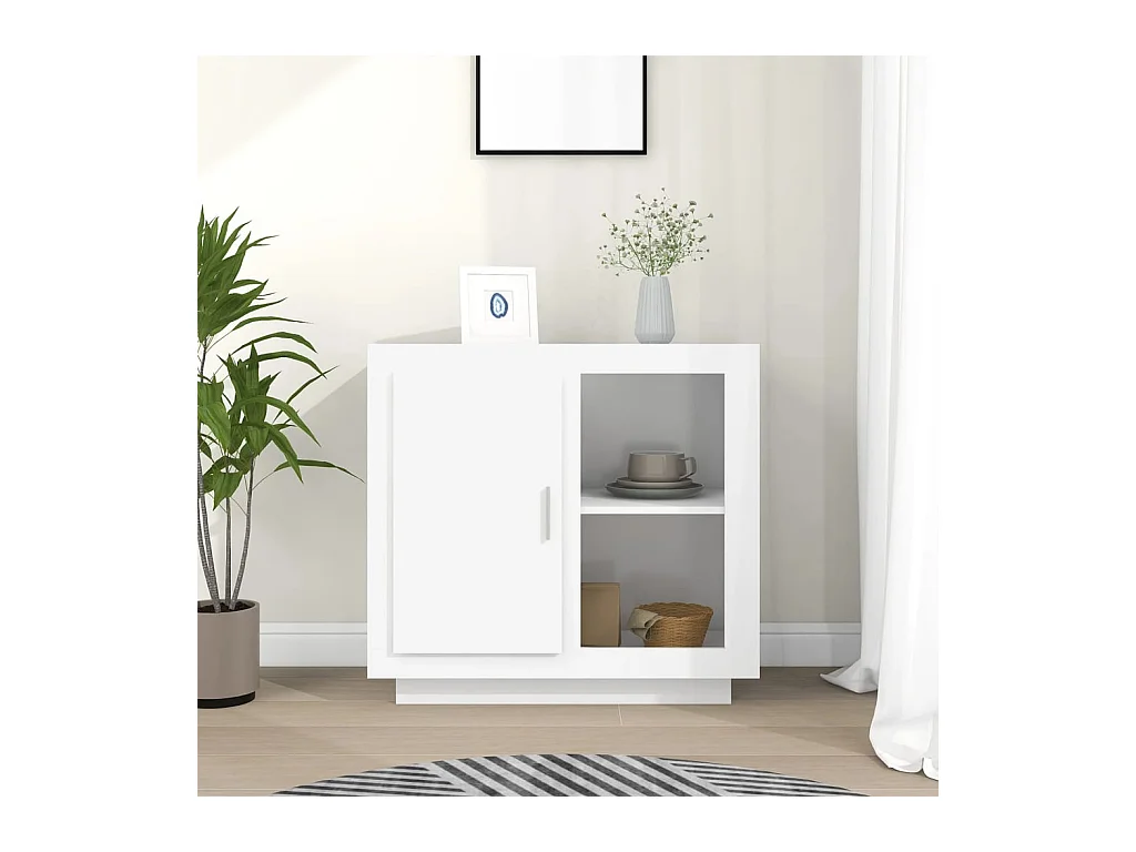 Dressoir 80x40x75 cm wit
