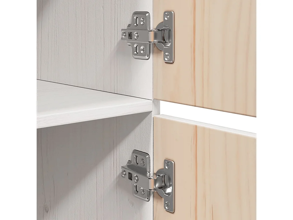 Buffet haut Blanc 34x40x108,5 cm Bois massif de pin