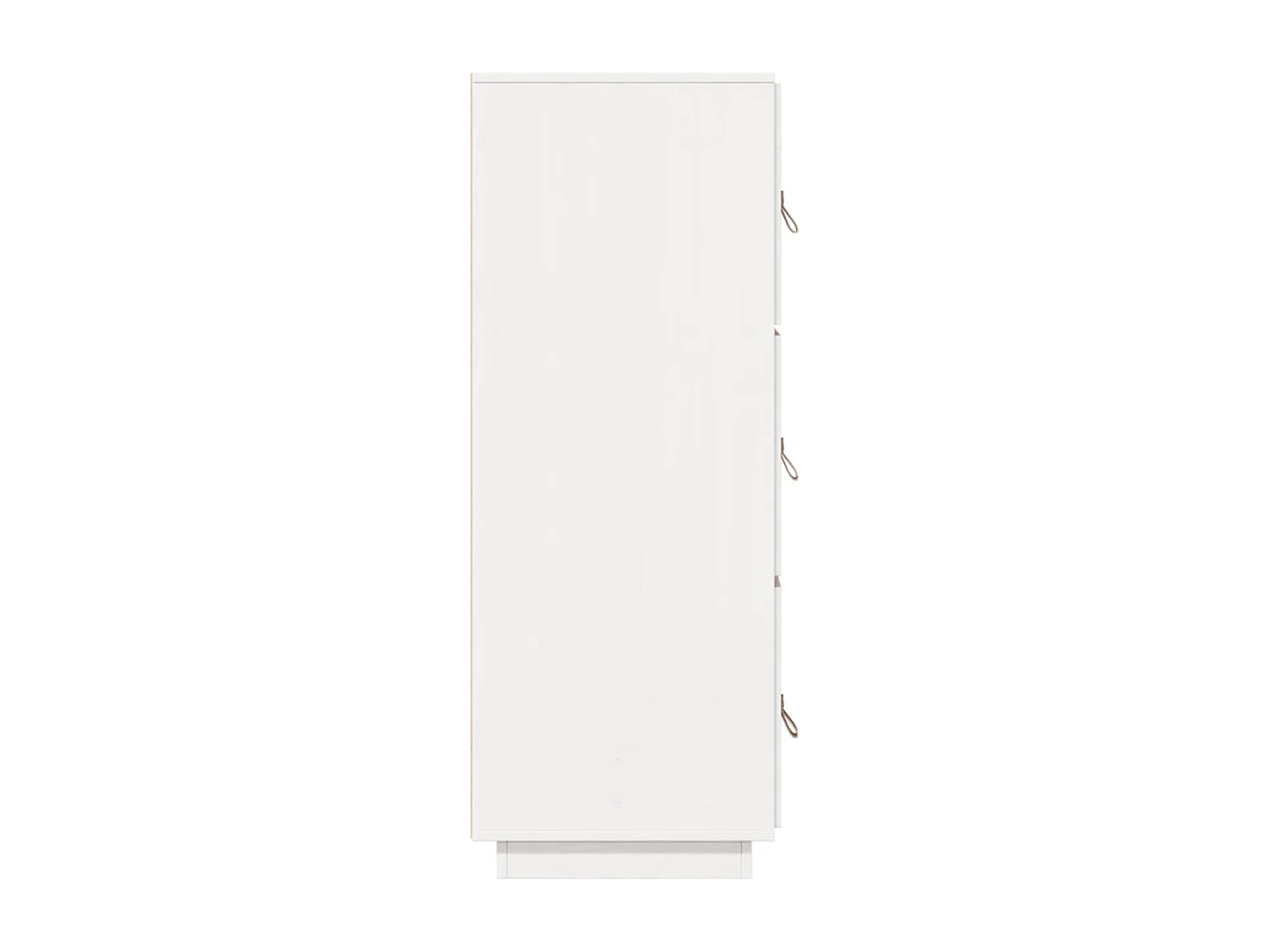 Credenza Bianca 34x40x108,5 cm in Legno Massello di Pino