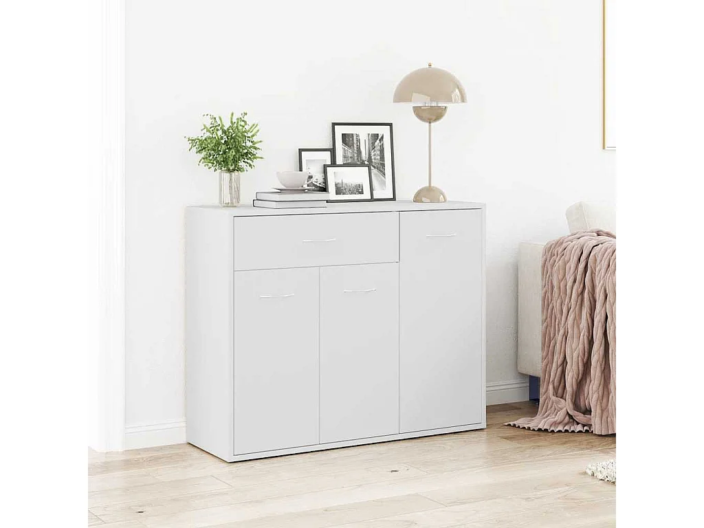 Buffet Blanc 88x30x70 cm Bois d'ingénierie