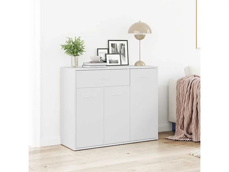 Buffet Blanc 88x30x70 cm Bois d'ingénierie