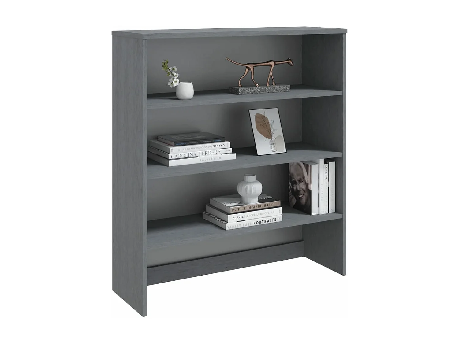 Dessus de buffet HAMAR Gris foncé 90x30x100 cm Bois de pin