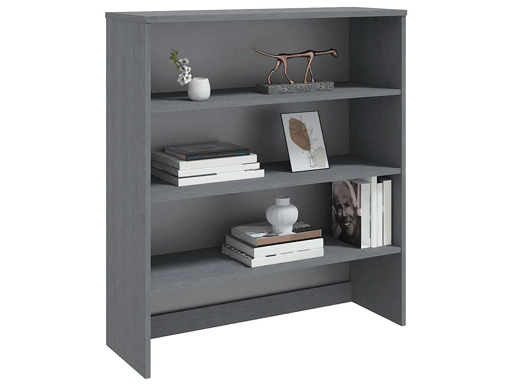 Dessus de buffet HAMAR Gris foncé 90x30x100 cm Bois de pin