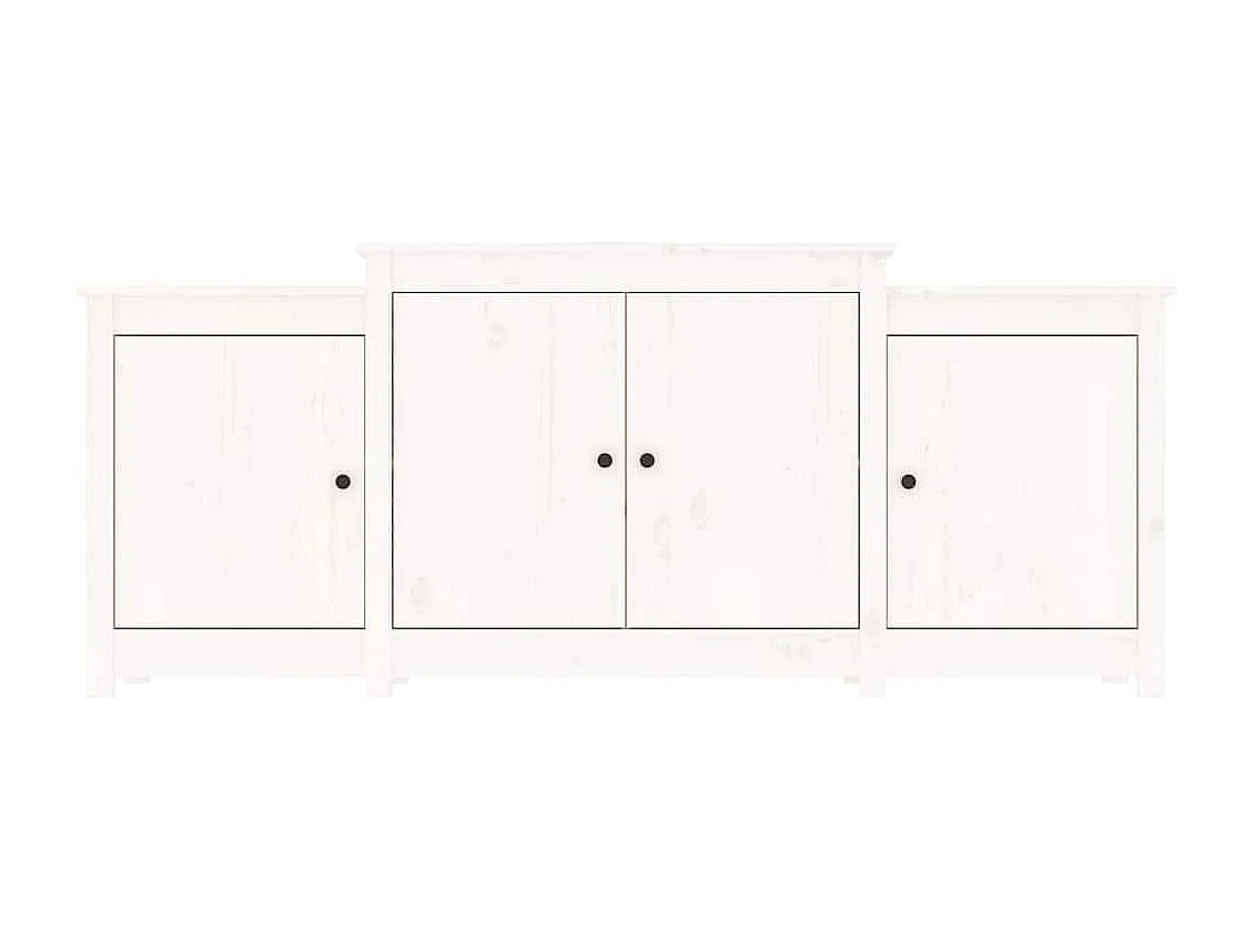 Sideboard Weiß 164x37x68 cm Massivholz Kiefer